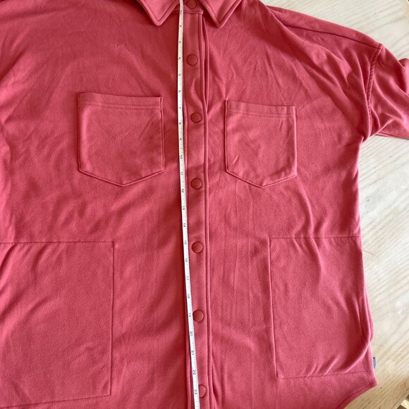 NWT Snap Button Down Fleece Shirt/Jacket w/Two Slash Pockets - Picture 6 of 6